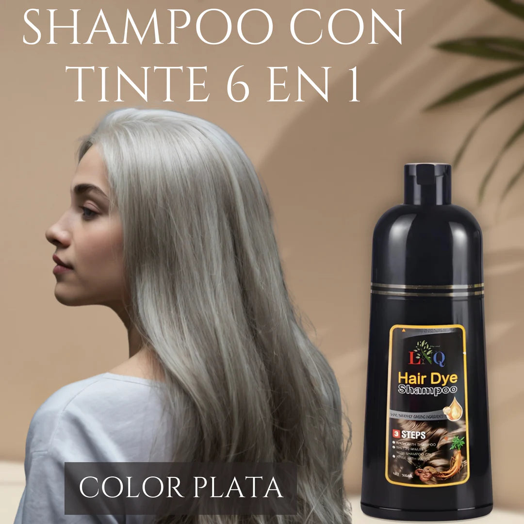 Shampoo con tinte natural 6 en 1 de Ginseng