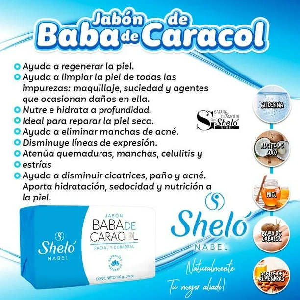 🐌✨ Jabón Regenerador de Baba de Caracol