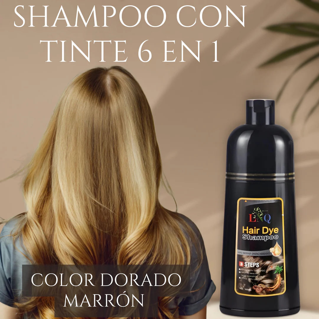Shampoo con tinte natural 6 en 1 de Ginseng