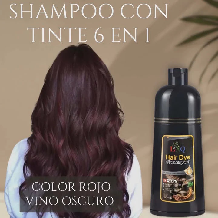Shampoo con tinte natural 6 en 1 de Ginseng
