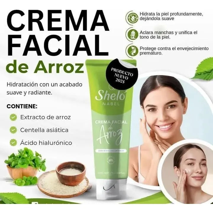🌾✨ Crema Facial de Arroz