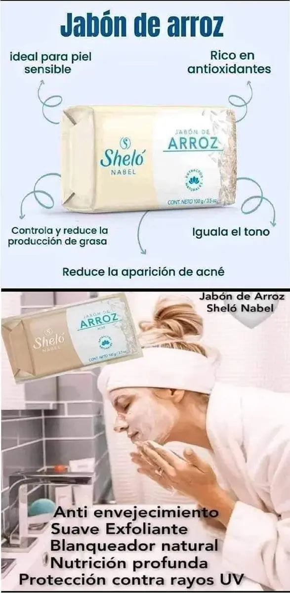 🌾✨ Jabón Facial de Arroz