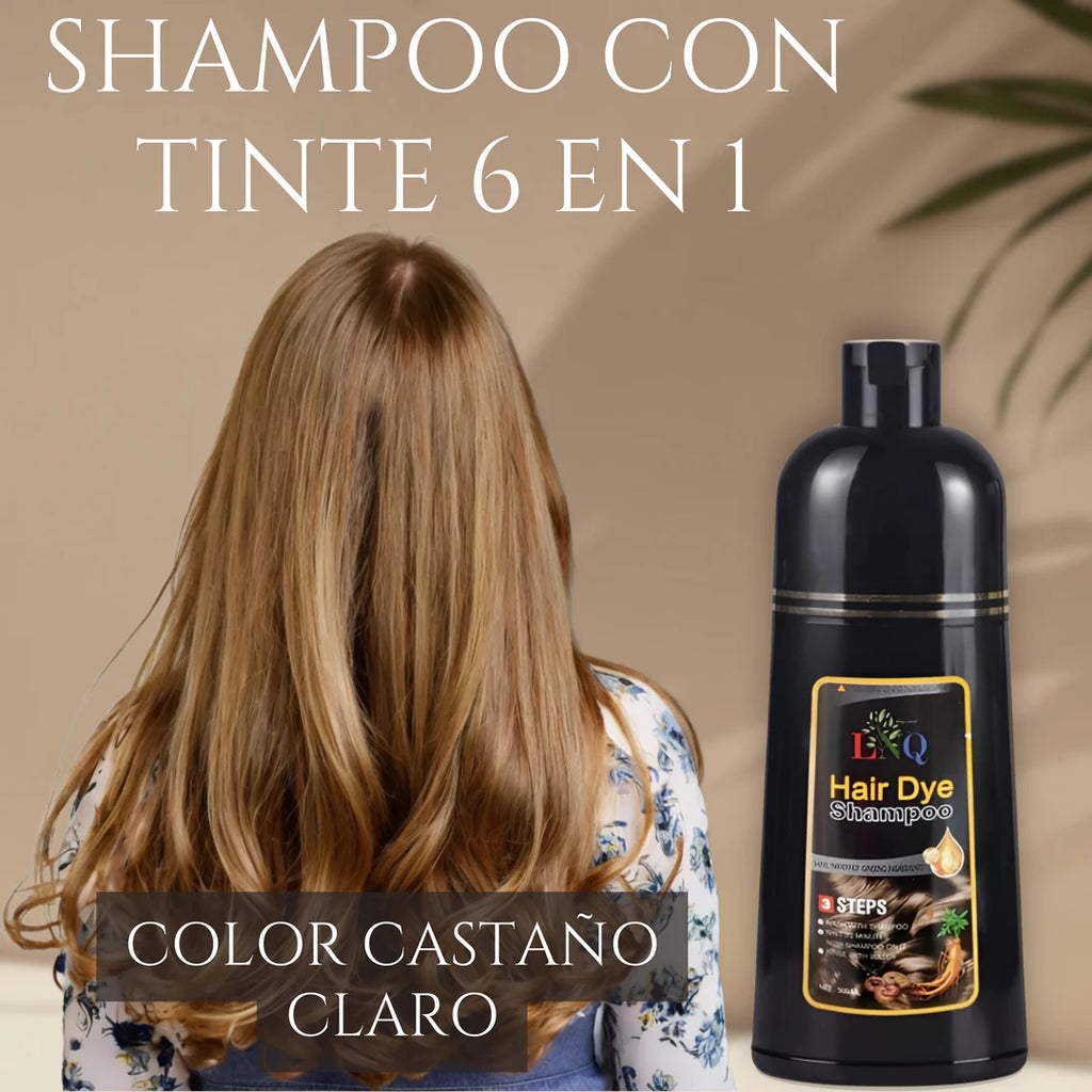 Shampoo con tinte natural 6 en 1 de Ginseng
