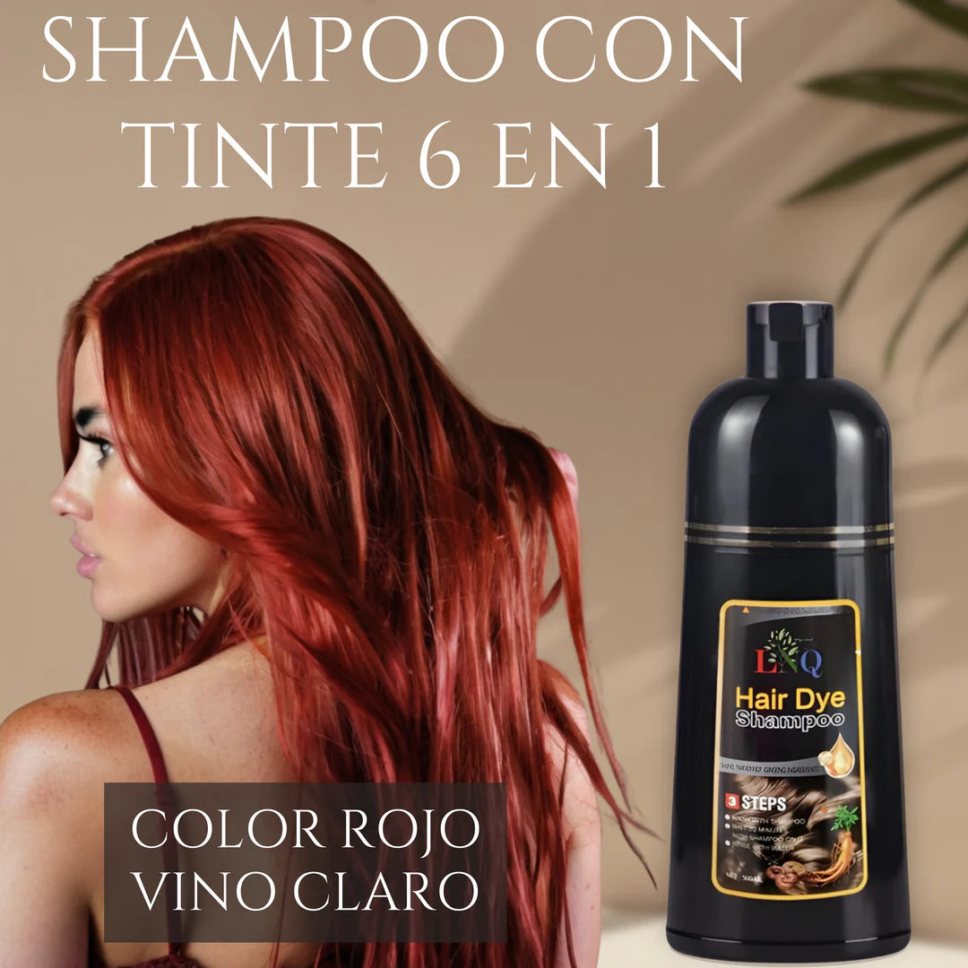 Shampoo con tinte natural 6 en 1 de Ginseng