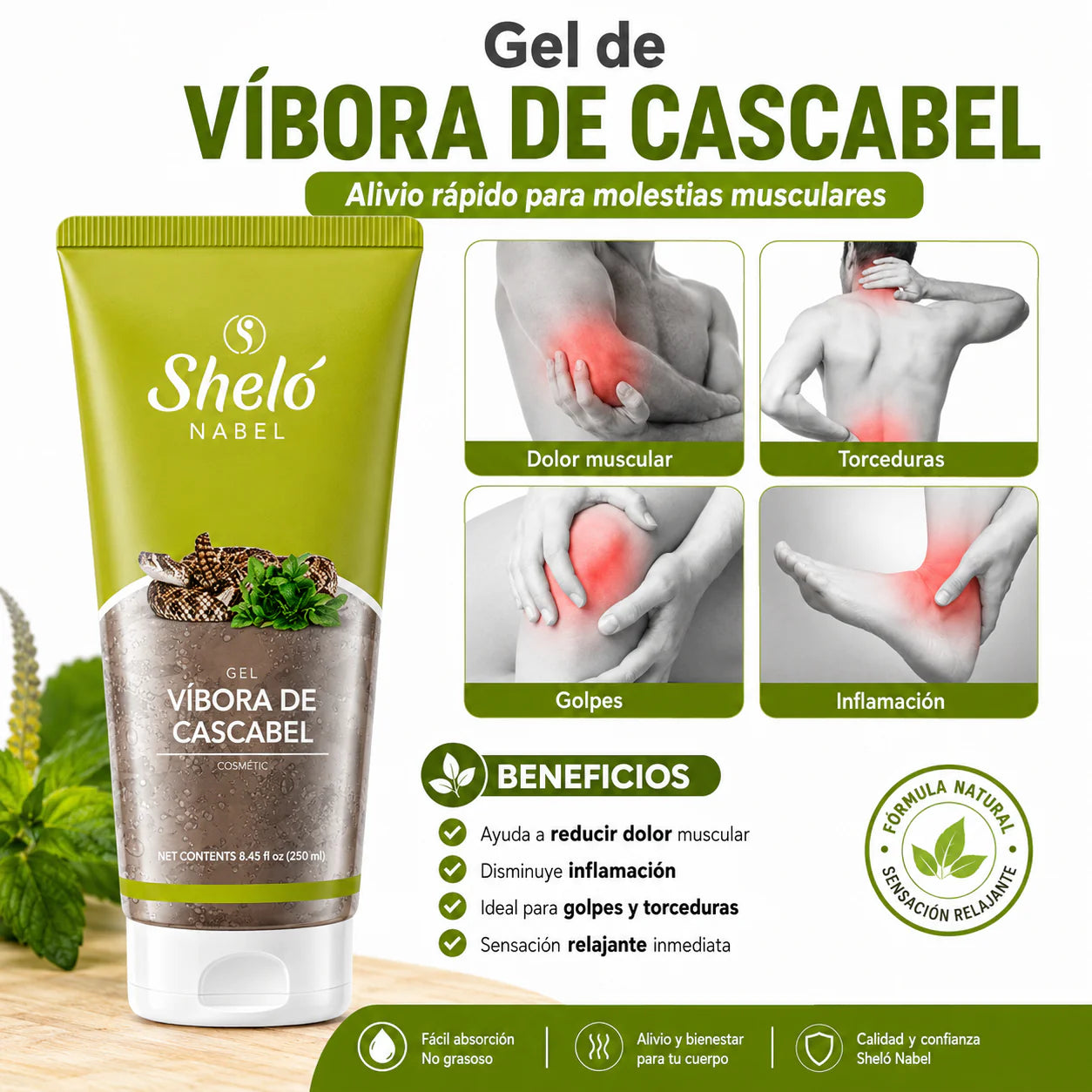 Gel vibora de cascabel